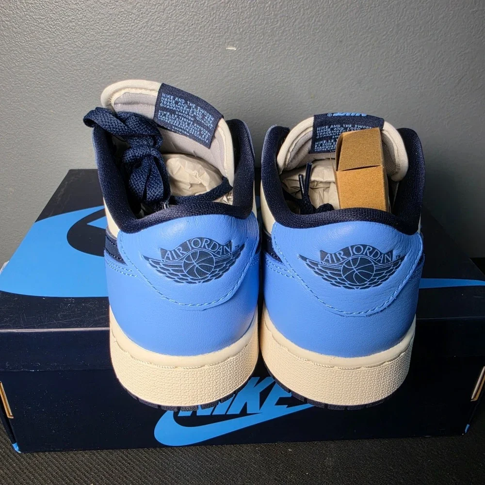New Women 7.5 Youth 6Y Air Jordan 1 Retro Low OG GS Univ Blue Midnight Navy NIB - Picture 4 of 9